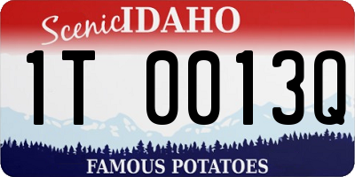 ID license plate 1T0013Q