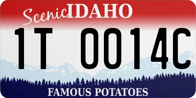 ID license plate 1T0014C