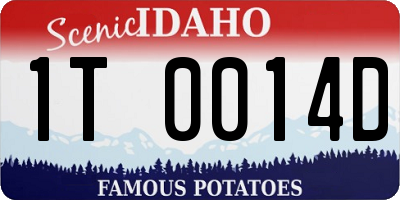 ID license plate 1T0014D