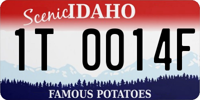 ID license plate 1T0014F