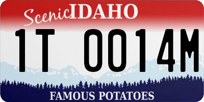 ID license plate 1T0014M