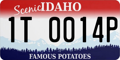 ID license plate 1T0014P