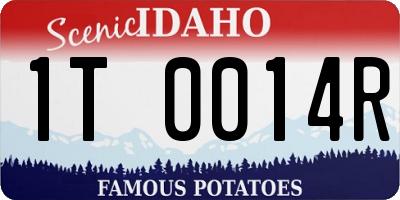ID license plate 1T0014R