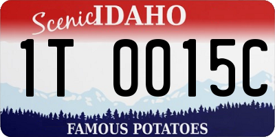ID license plate 1T0015C