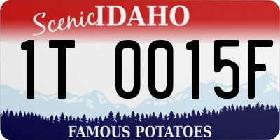 ID license plate 1T0015F