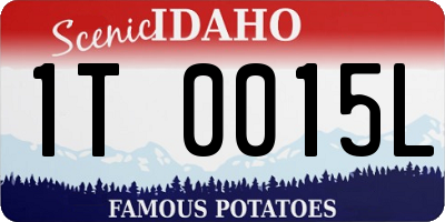 ID license plate 1T0015L