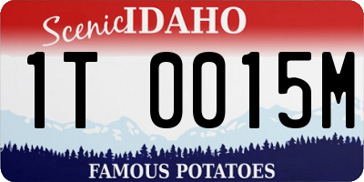 ID license plate 1T0015M