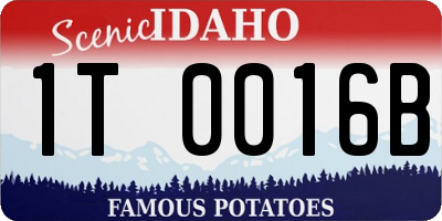 ID license plate 1T0016B