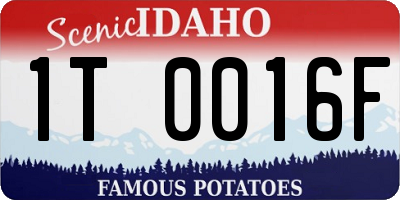 ID license plate 1T0016F