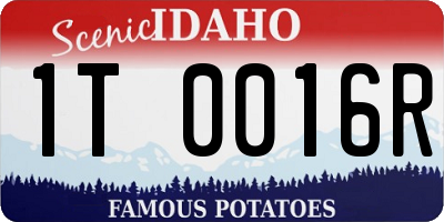ID license plate 1T0016R