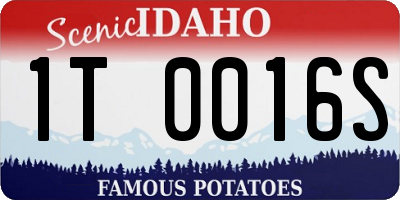 ID license plate 1T0016S