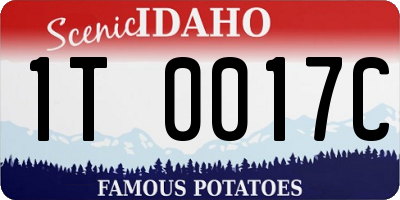 ID license plate 1T0017C
