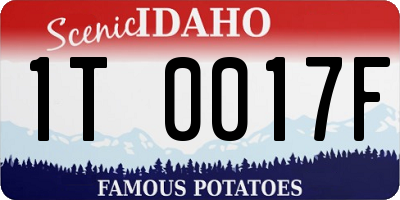 ID license plate 1T0017F