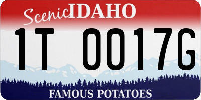 ID license plate 1T0017G