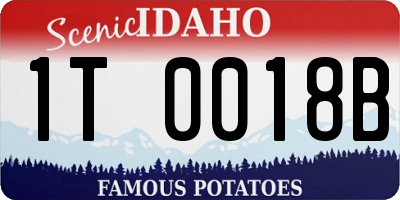 ID license plate 1T0018B