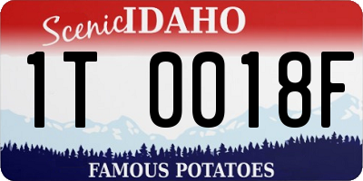 ID license plate 1T0018F