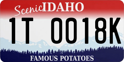 ID license plate 1T0018K