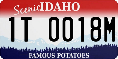 ID license plate 1T0018M