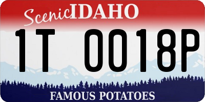ID license plate 1T0018P