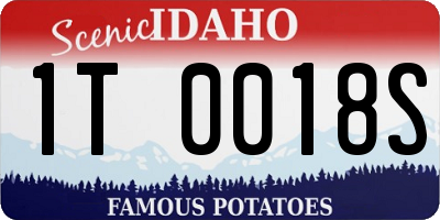 ID license plate 1T0018S