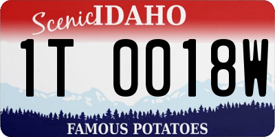 ID license plate 1T0018W