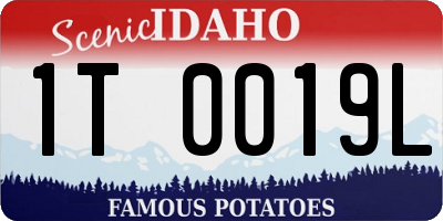 ID license plate 1T0019L