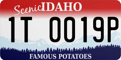 ID license plate 1T0019P