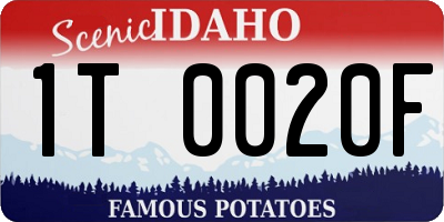 ID license plate 1T0020F