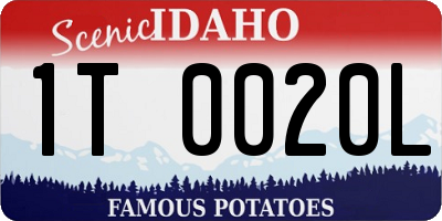 ID license plate 1T0020L