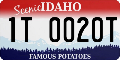 ID license plate 1T0020T