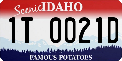 ID license plate 1T0021D