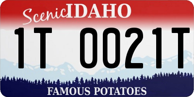 ID license plate 1T0021T