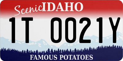 ID license plate 1T0021Y