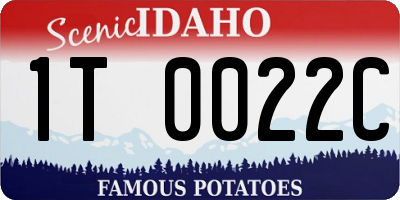 ID license plate 1T0022C
