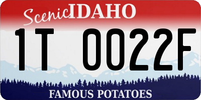 ID license plate 1T0022F