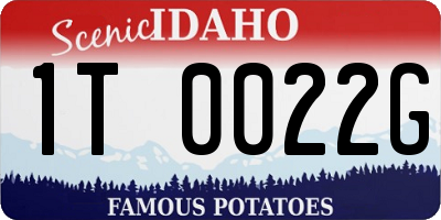 ID license plate 1T0022G