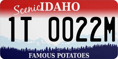 ID license plate 1T0022M