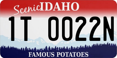 ID license plate 1T0022N
