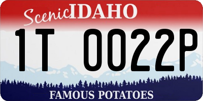 ID license plate 1T0022P