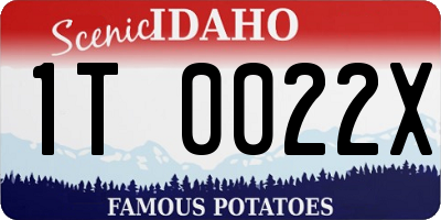 ID license plate 1T0022X
