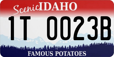 ID license plate 1T0023B