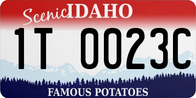 ID license plate 1T0023C