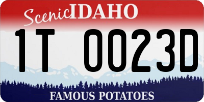 ID license plate 1T0023D