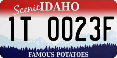 ID license plate 1T0023F