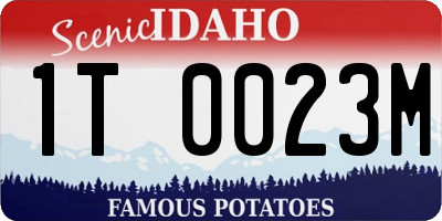 ID license plate 1T0023M