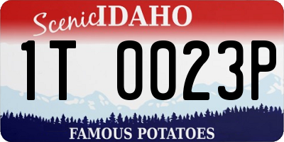 ID license plate 1T0023P