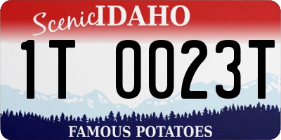 ID license plate 1T0023T