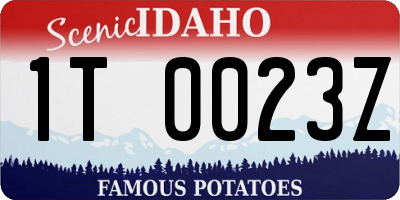 ID license plate 1T0023Z