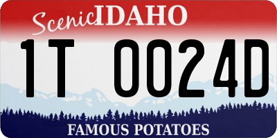 ID license plate 1T0024D