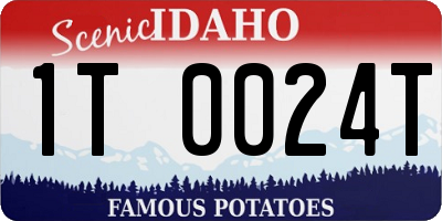 ID license plate 1T0024T